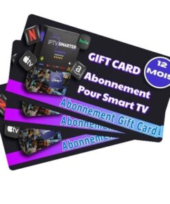 Carte Cadeau Abonnement pour smart TV Smart iptv 12 Mois